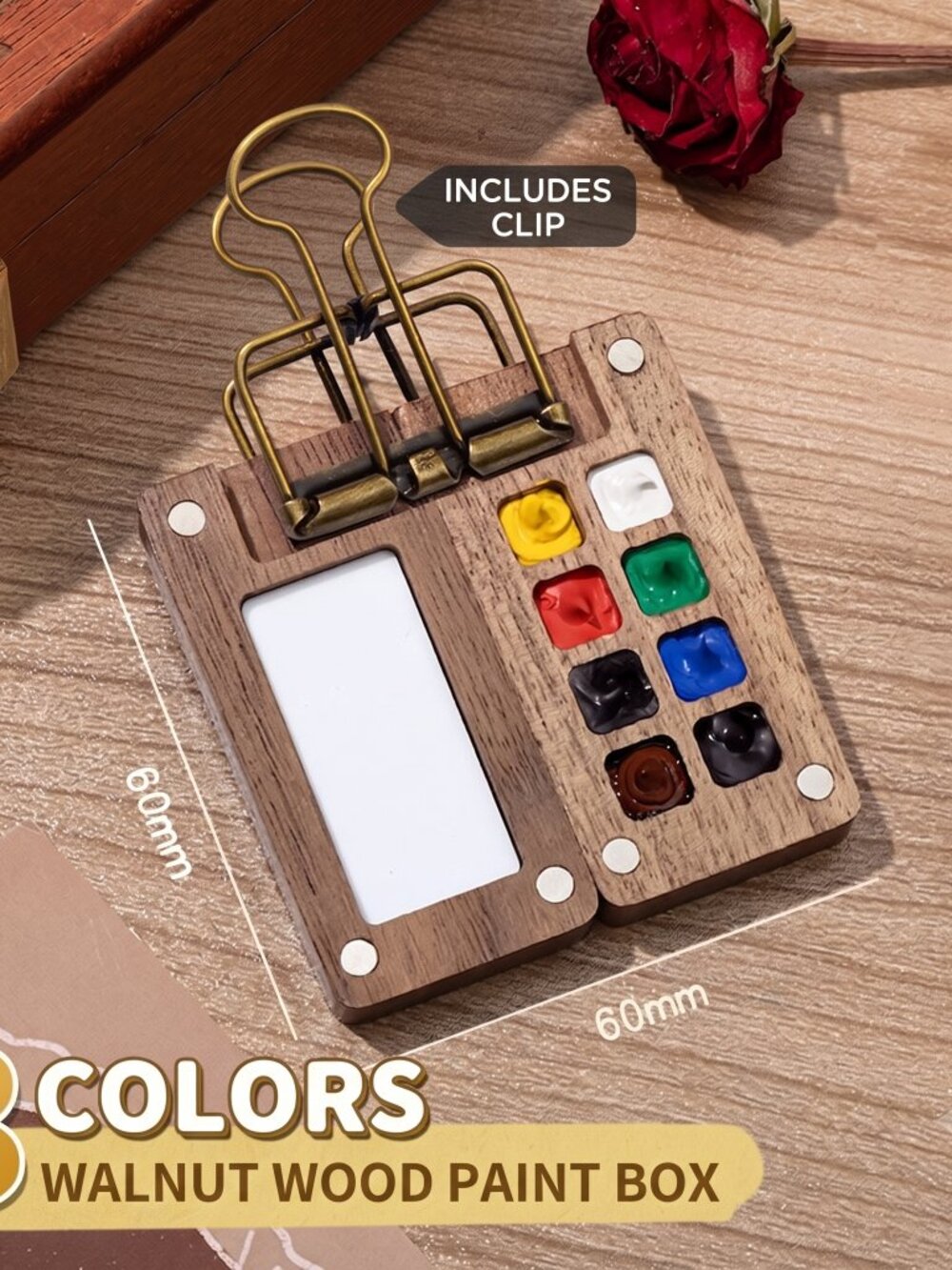 Portable Watercolor Paint Kit, 12-Color Travel Art Set(1 Pack)